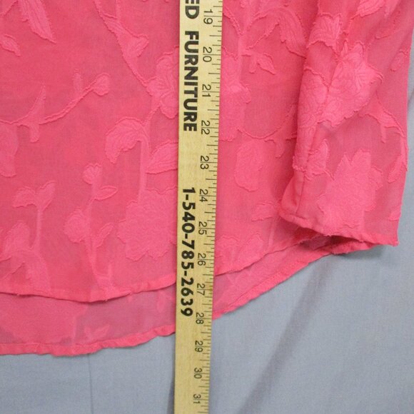 Torrid Floral Sheer Tunic Top Pink Women Size | 00 - Picture 7 of 11